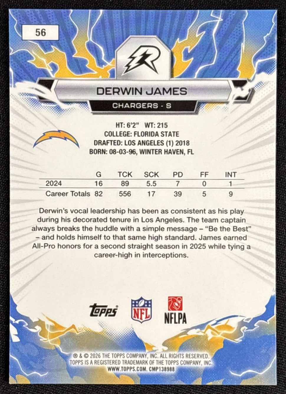 Derwin James 2025 Topps Resurgence Chargers