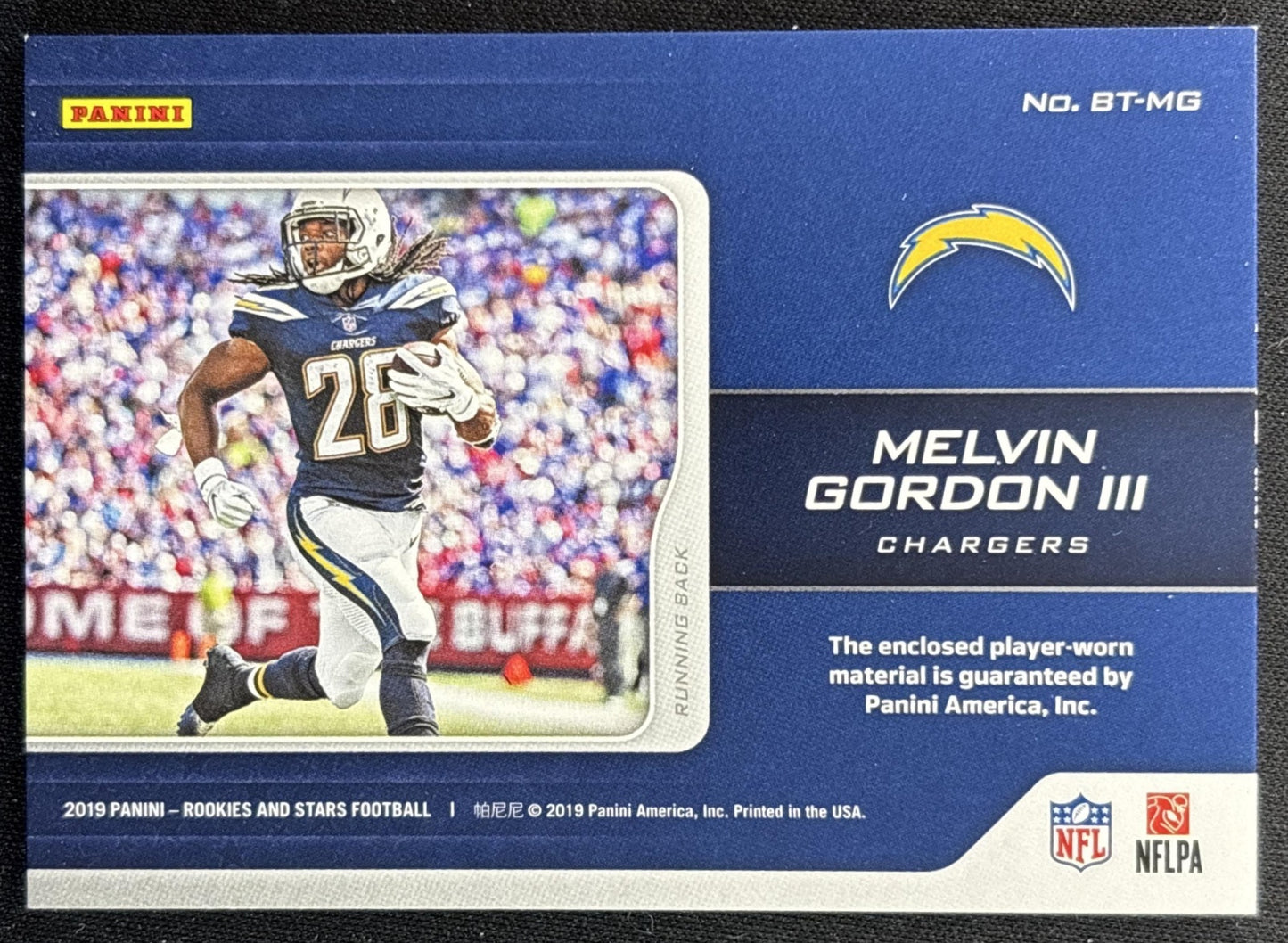 Melvin Gordon III 2019 Panini Rookies & Stars Big Time /75 Chargers Sports Trading Cards