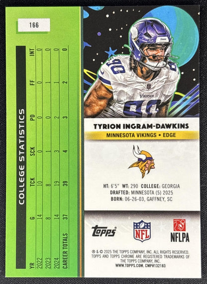 Tyrion Ingram-Dawkins 2025 Topps Cosmic Chrome Vikings
