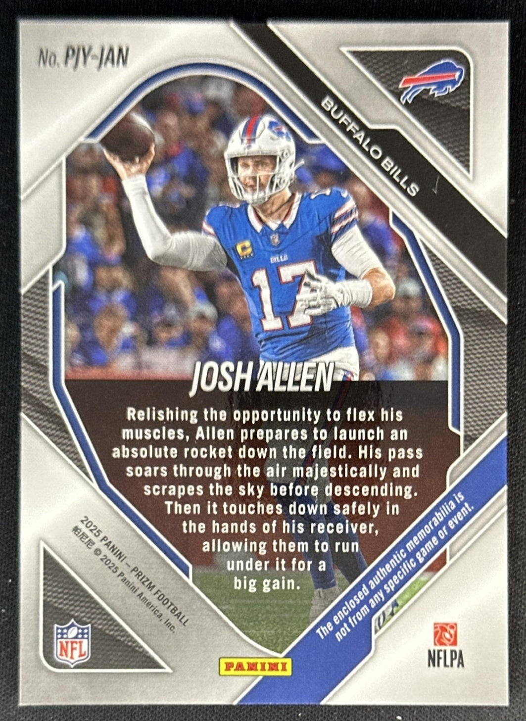 Josh Allen 2025 Panini Prizm Premier Jerseys Bills