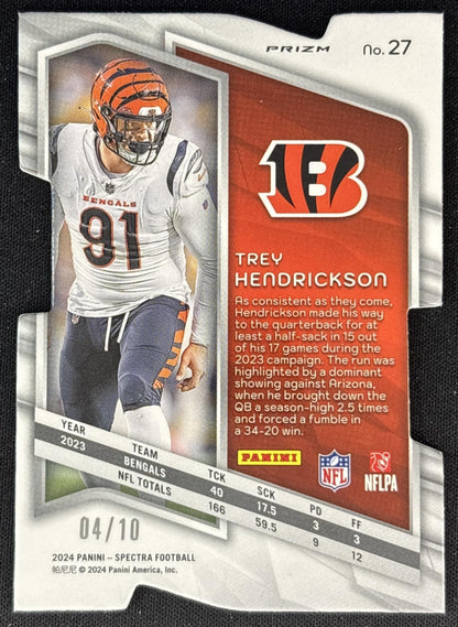 Trey Hendrickson 2024 Panini Spectra Universal Die Cut /10 Bengals Sports Trading Cards