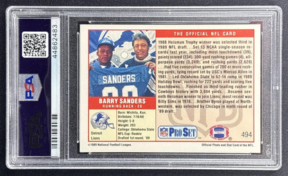 Barry Sanders 1989 Pro Set PSA 9 Lions