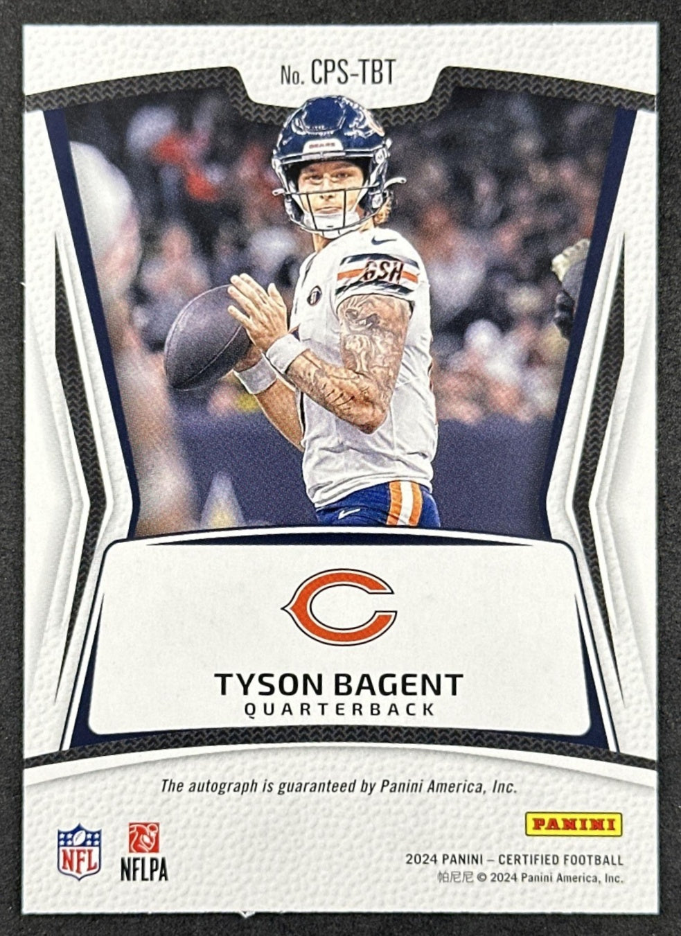 Tyson Bagent 2024 Auto Certified Potential /75 Bears Sports Trading Cards