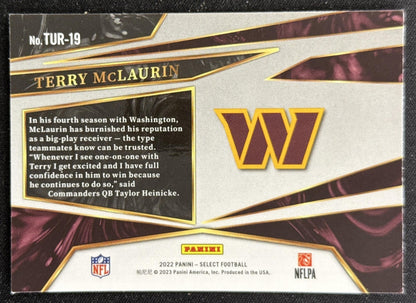 Terry McLaurin 2022 Panini Select Turbocharged Commanders Sports Trading Card