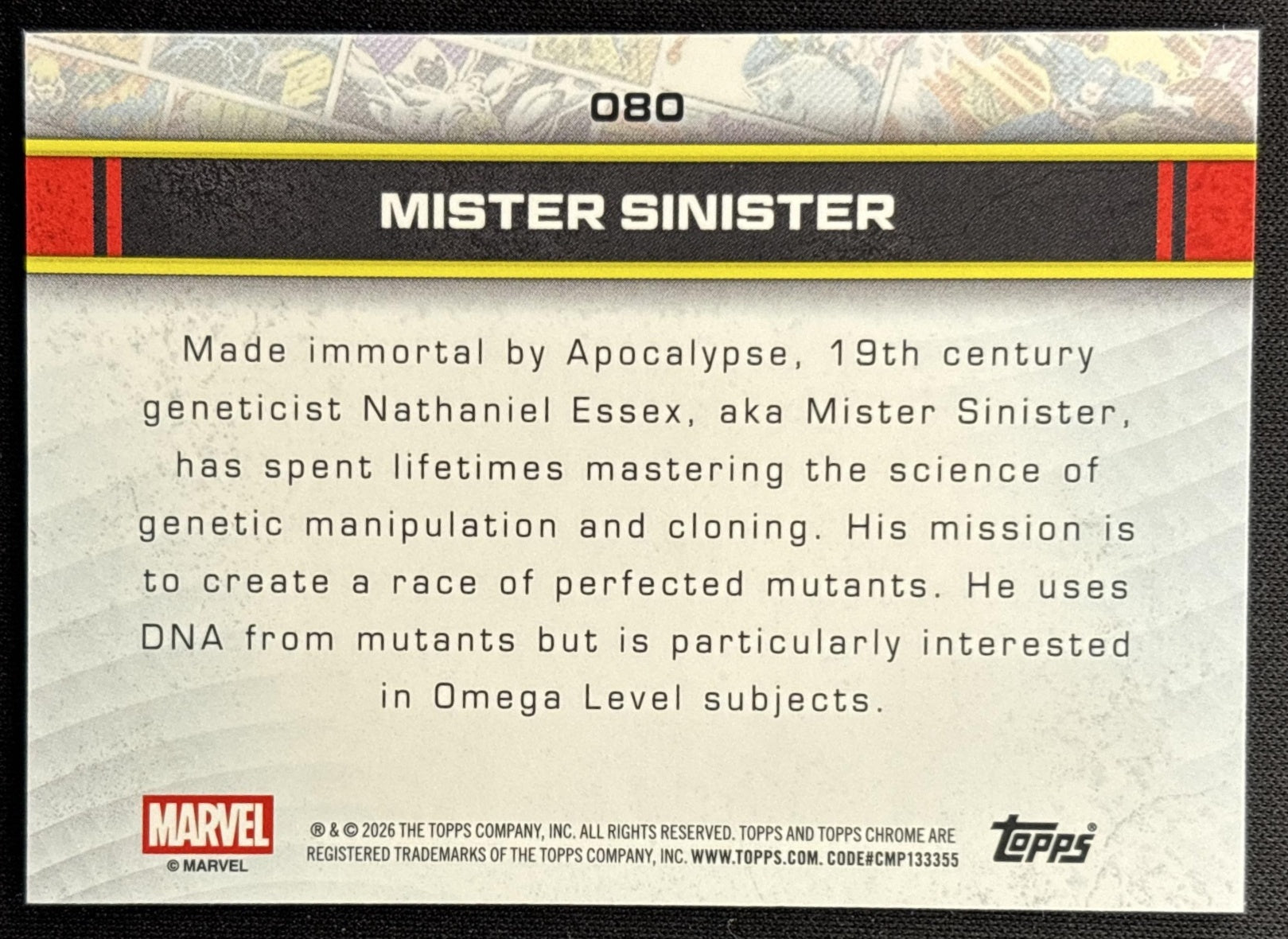 Mister Sinister 2026 Topps Chrome Marvel Comics
