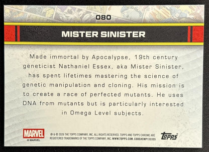 Mister Sinister 2026 Topps Chrome Marvel Comics