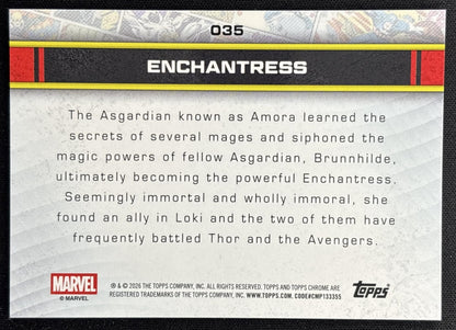 Enchantress 2026 Topps Chrome Marvel Comics