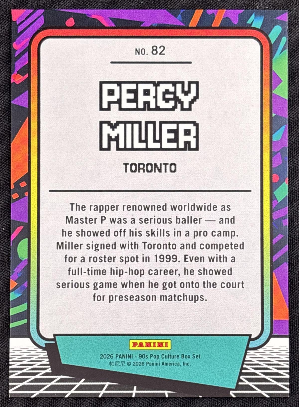 Percy Miller 2026 Panini 90s Pop Culture Yellow /299