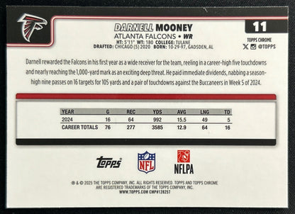 Darnell Mooney 2025 Topps Chrome Falcons Sports Trading Cards
