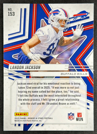 Landon Jackson 2025 Panini Rookies & Stars Bills Sports Trading Cards