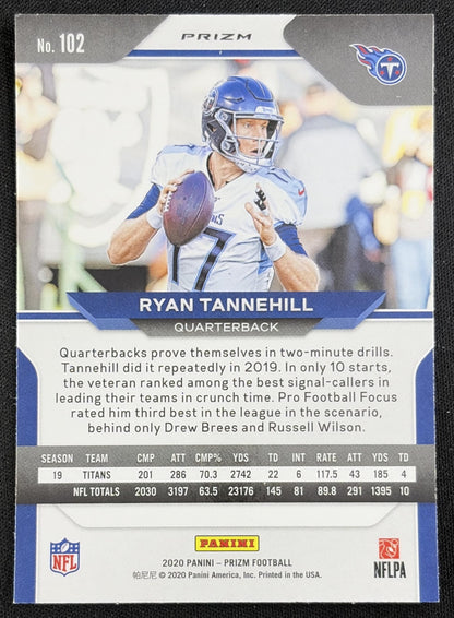 Ryan Tannehill 2020 Panini Prizm Red Ice Titans Sports Trading Card