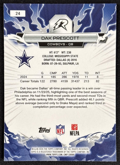 Dak Prescott 2025 Topps Resurgence Cowboys