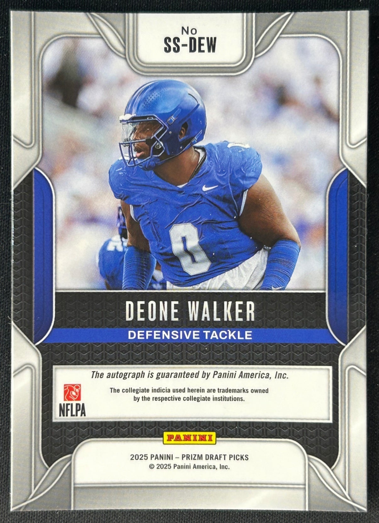 Deone Walker 2025 Prizm Draft Picks Sensational Signatures Wildcats - Back