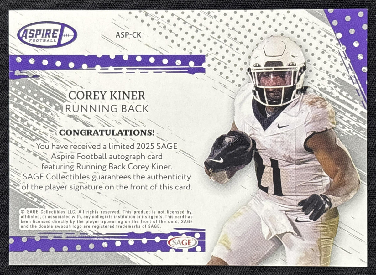 Corey Kiner 2025 SAGE Aspire Auto