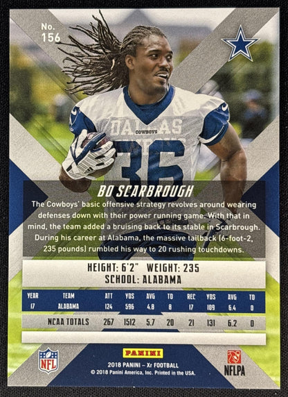 Bo Scarbrough 2018 Panini XR Blue /199 Cowboys Sports Trading Cards