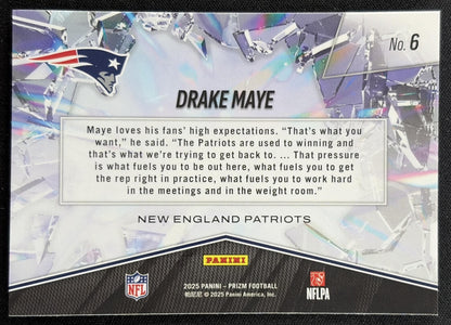 Drake Maye 2025 Panini Prizm Break Patriots