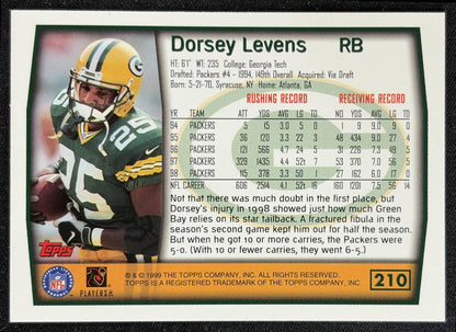 Dorsey Levens 1999 Topps Packers back