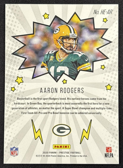 Aaron Rodgers 2020 Panini Prestige Heroes Packers