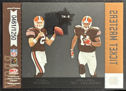 Kellen Winslow Jr. Jeff Garcia 2004 Rookies & Stars Ticket Masters Bronze /1250 Browns back