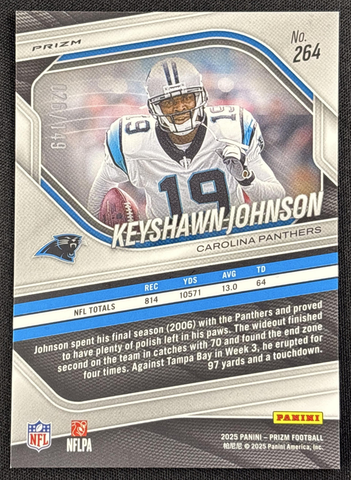 Keyshawn Johnson 2025 Panini Prizm Red Wave /149 Panthers