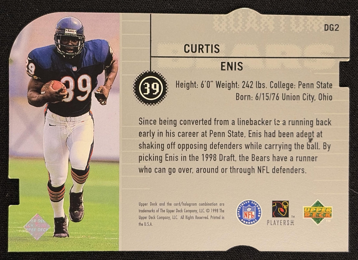Curtis Enis 1998 Upper Deck Define the Game Tier 1 Quantum Silver/1500 Bears - back