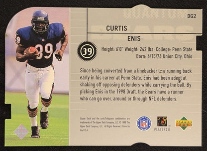 Curtis Enis 1998 Upper Deck Define the Game Tier 1 Quantum Silver/1500 Bears - back