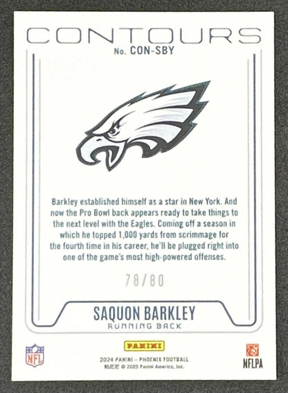 Saquon Barkley 2024 Panini Phoenix Contours Pink /80 Eagles