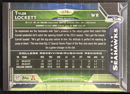 Tyler Lockett 2015 Topps Chrome Seahawks back