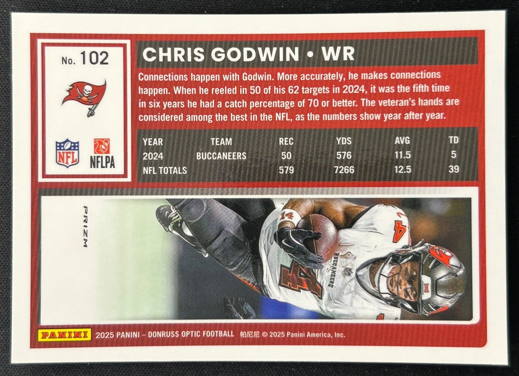 Chris Godwin 2025 Panini Donruss Optic Holo Prizm Buccaneers Sports Trading Cards