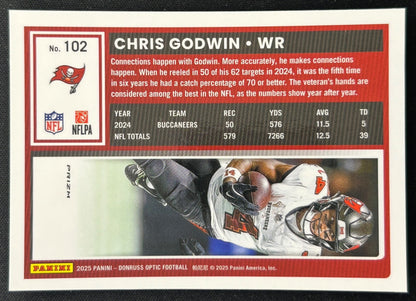 Chris Godwin 2025 Panini Donruss Optic Holo Prizm Buccaneers Sports Trading Cards