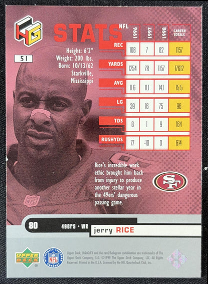 Jerry Rice 1999 Upper Deck HoloGrFX 49ers