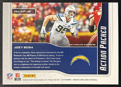 Joey Bosa 2019 Panini Rookies & Stars Action Packed Chargers back