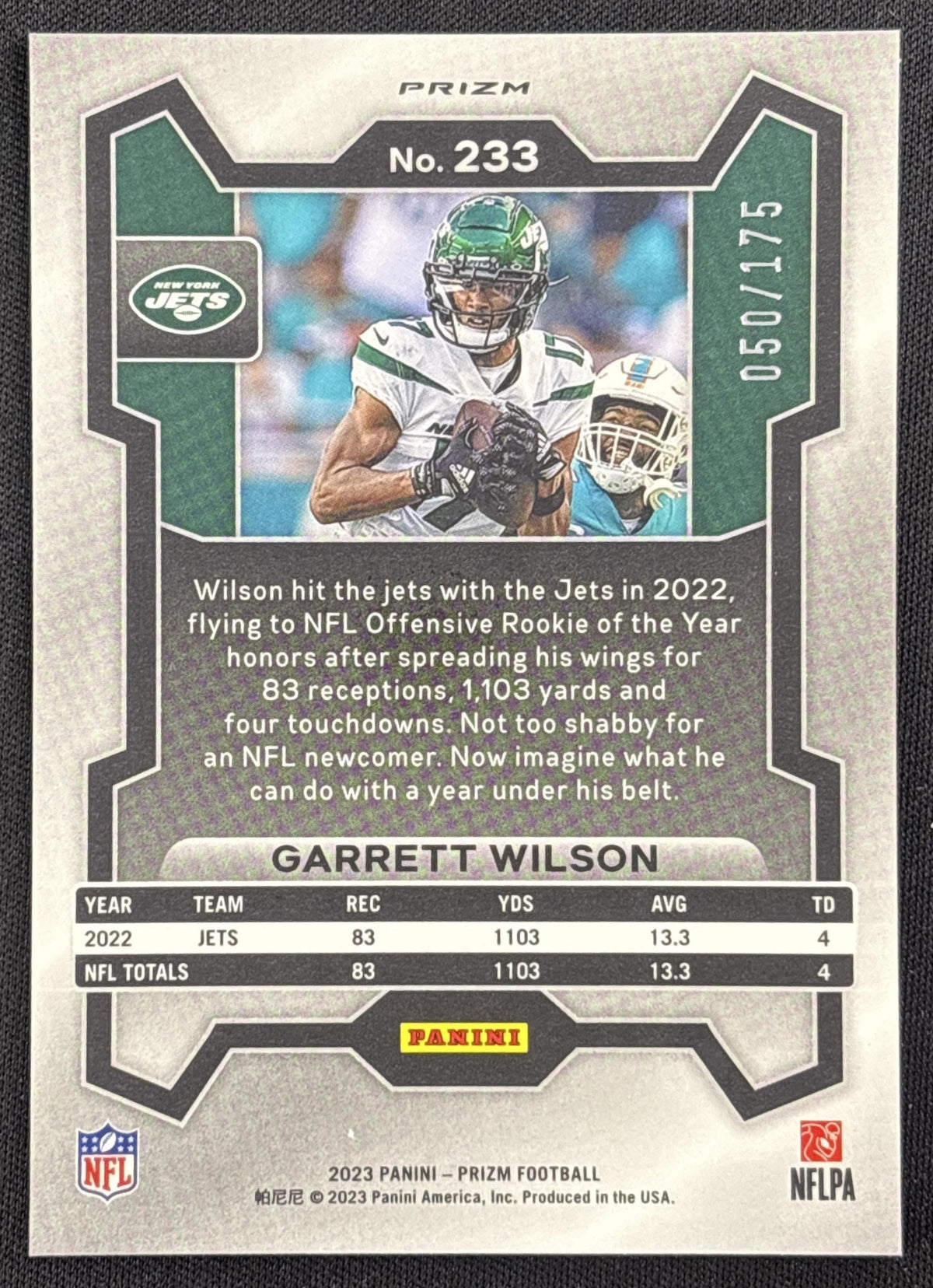 Garrett Wilson 2023 Panini Prizm Hyper /175 Jets
