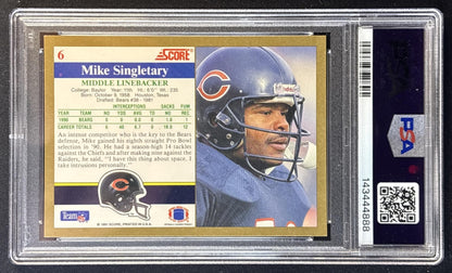 Mike Singletary 1991 Score PSA 10 Bears 143444888 back