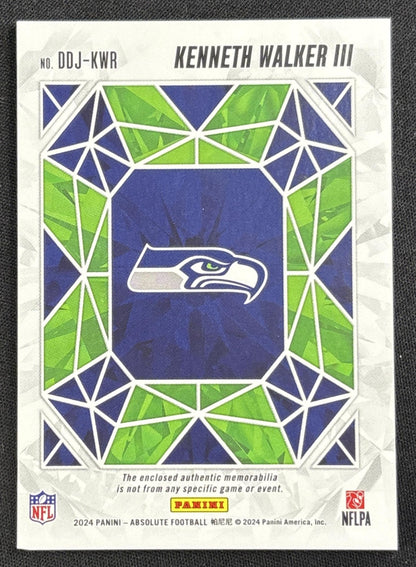 Kenneth Walker III 2024 Panini Absolute Draft Diamonds Jersey Seahawks