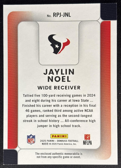 Jaylin Noel 2025 Panini Donruss Rookie Phenom Jerseys