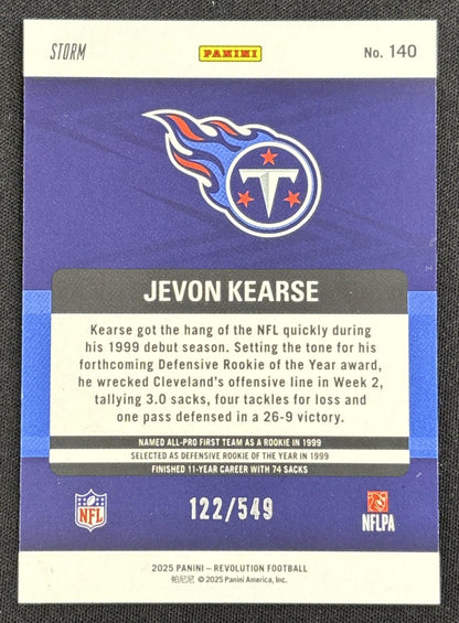 Jevon Kearse 2025 Panini Revolution Blue Storm /549 Titans