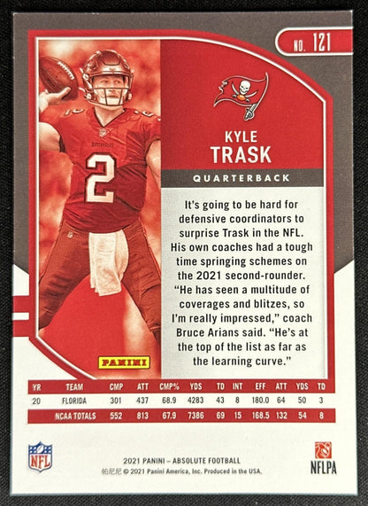 Kyle Trask 2021 Panini Absolute Red Squares /499 Buccaneers