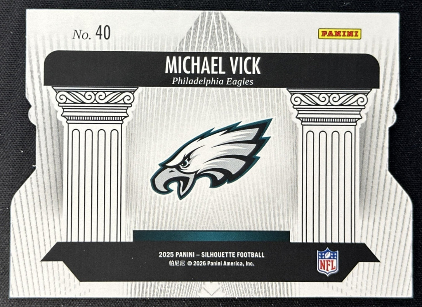 Michael Vick 2025 Panini Silhouette Pillars of the Game Eagles