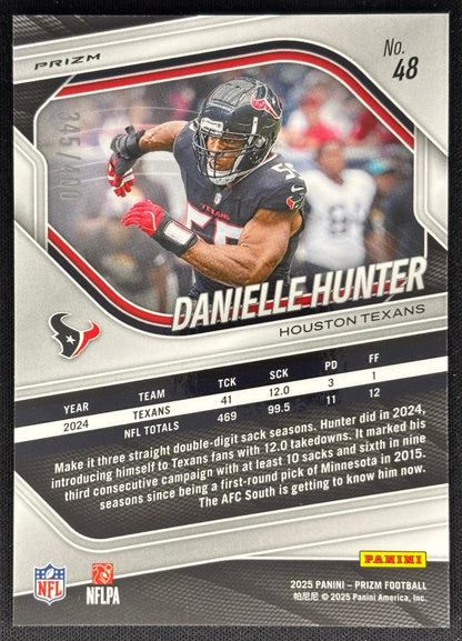 Danielle Hunter 2025 Prizm Pandora /400 Texans Sports Trading Cards