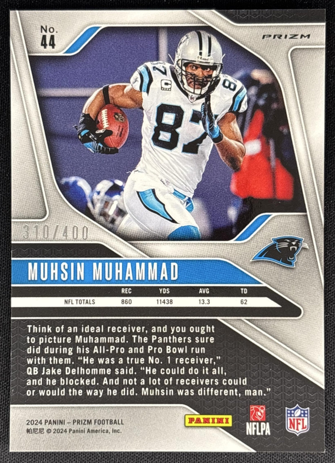 Muhsin Muhammad 2024 Panini Prizm Pandora /400 Panthers Sports Trading Cards