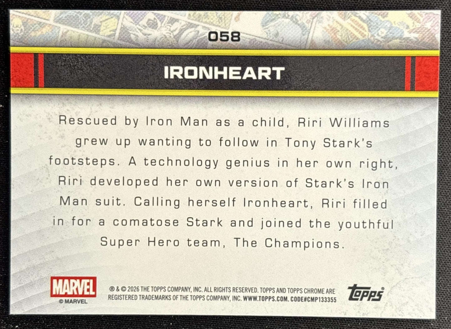 Ironheart 2026 Topps Chrome Marvel Comics