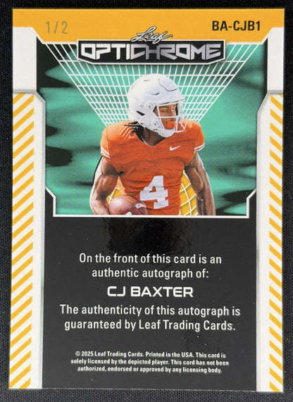CJ Baxter 2025 Leaf Optichrome Auto Prismatic Red /2