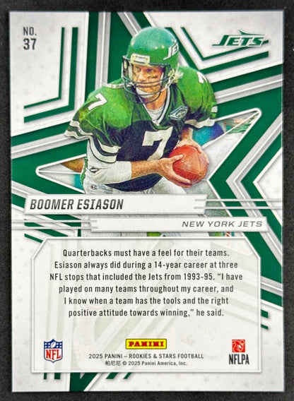 Boomer Esiason 2025 Rookies & Stars Red Jets Football Cards