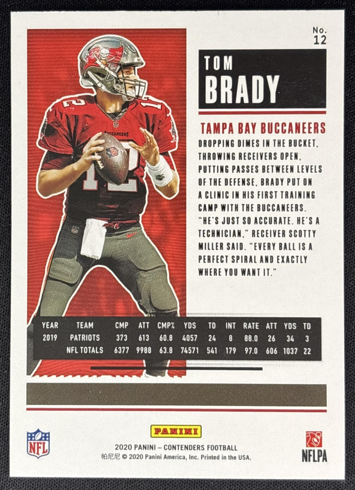 Tom Brady 2020 Panini Contenders Buccaneers Sports Trading Cards