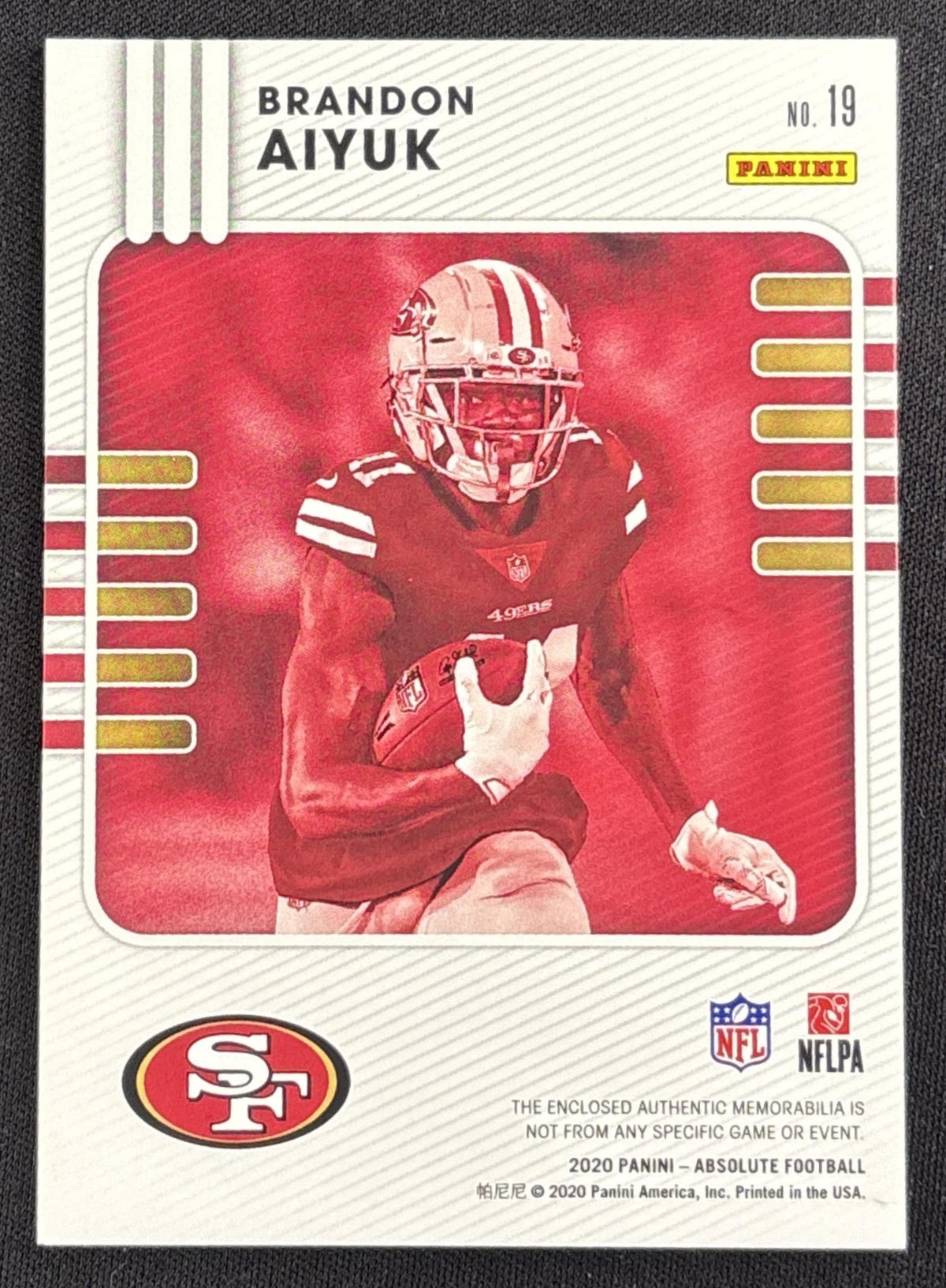 Brandon Aiyuk 2020 Panini Absolute Rookie Materials 49ers