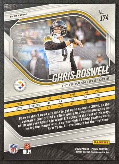 Chris Boswell 2025 Panini Prizm Purple /125 Steelers