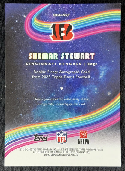 Shemar Stewart 2025 Topps Finest Rookie Auto Bengals Football