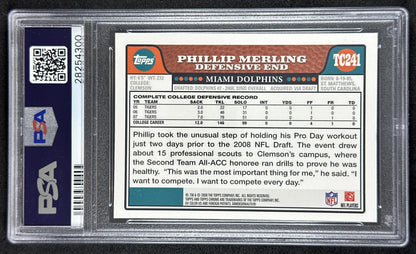 Phillip Merling 2008 Topps Chrome PSA 9