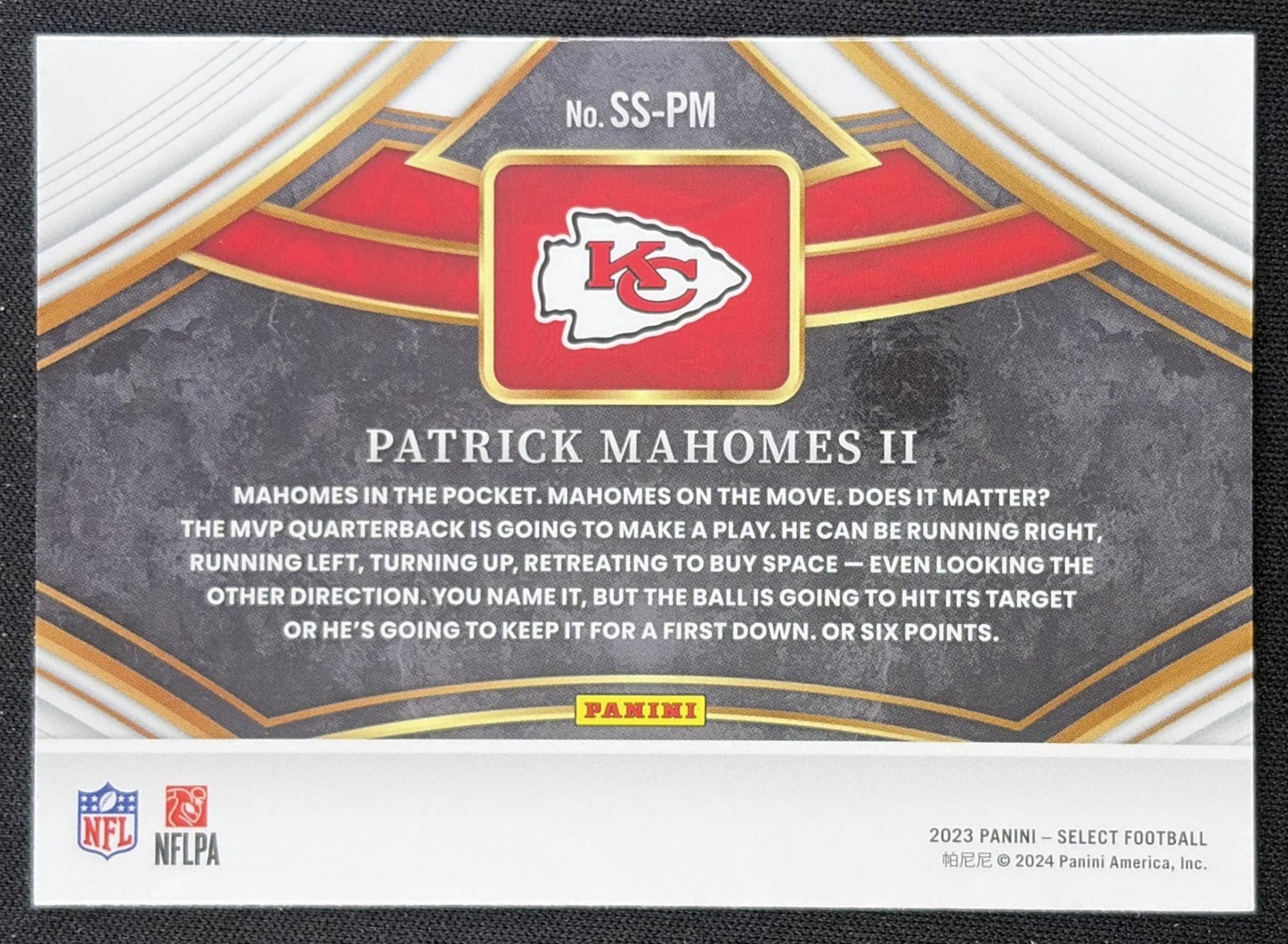Patrick Mahomes II 2023 Panini Select Snapshots Chiefs